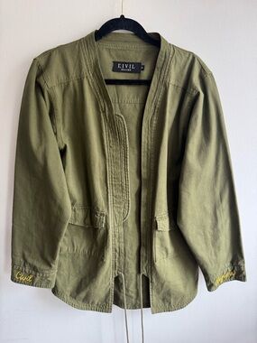 Civil Regime Olive Utility Jacket Military Streetwear Lightweight M
